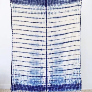 indigo shibori throw