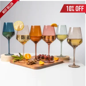 Colored Wine Glasses (Set of 6)