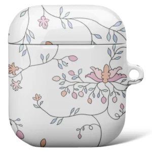 wild clematis case for AirPods® in white